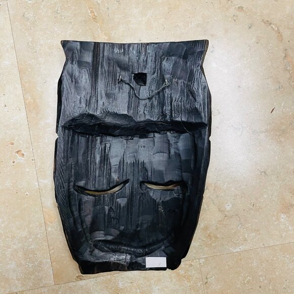 Hand-Carved African Tribal Wooden Mask Wall Hanging 12" Tall - Picture 5 of 5